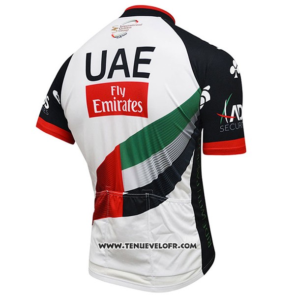 2017 Maillot Ciclismo UCI Mondo Champion UAE Blanc Manches Courtes et Cuissard